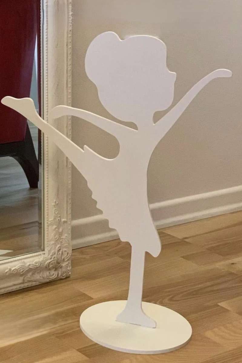 accesorii de botez — balerină decorativă din lemn de 50 cm