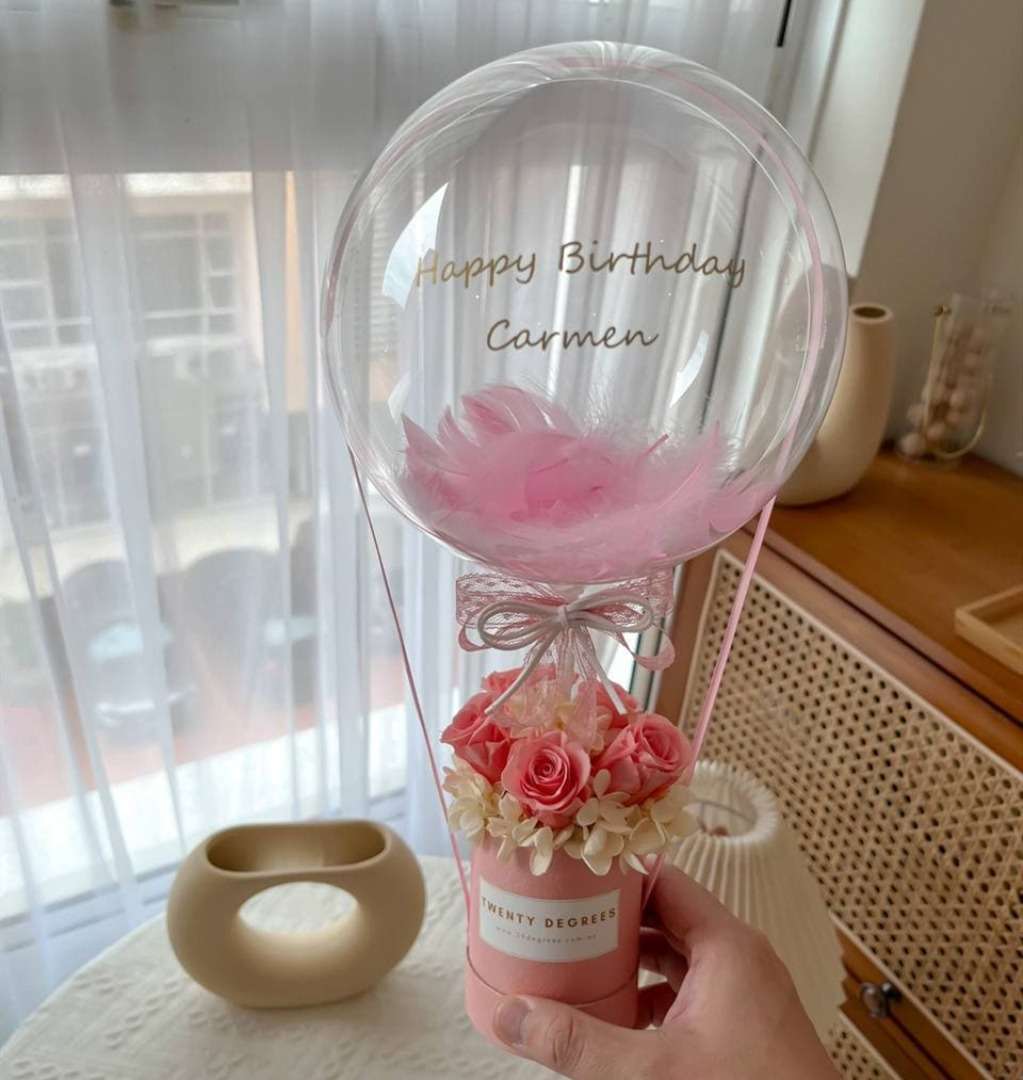 decor de botez — balon bobo rotund transparent de 45 cm