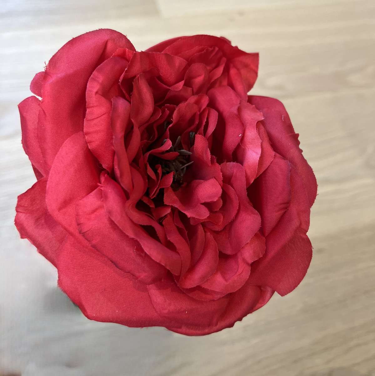 trandafiri artificiali — cap mare de trandafir roșu, diametru 15 cm