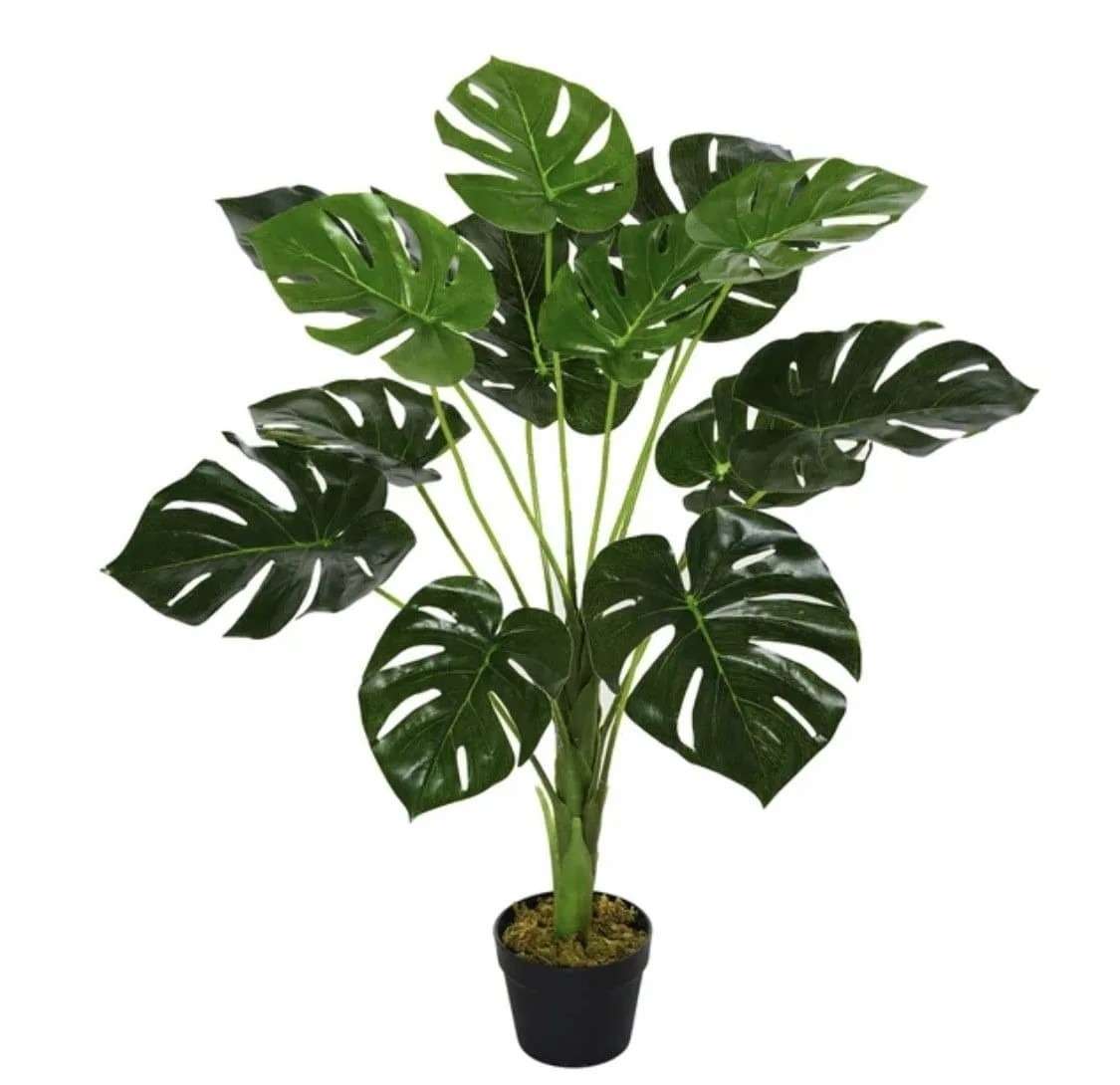 flori artificiale — copac monstera la ghiveci, 1,20 m, pentru recepția biroului