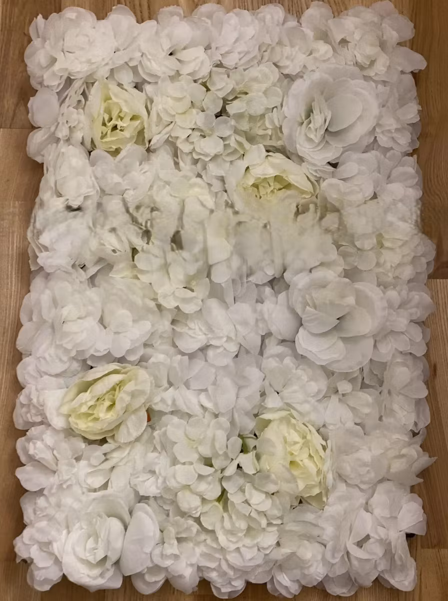 flori artificiale — covor floral alb de 40x60 cm pentru perete