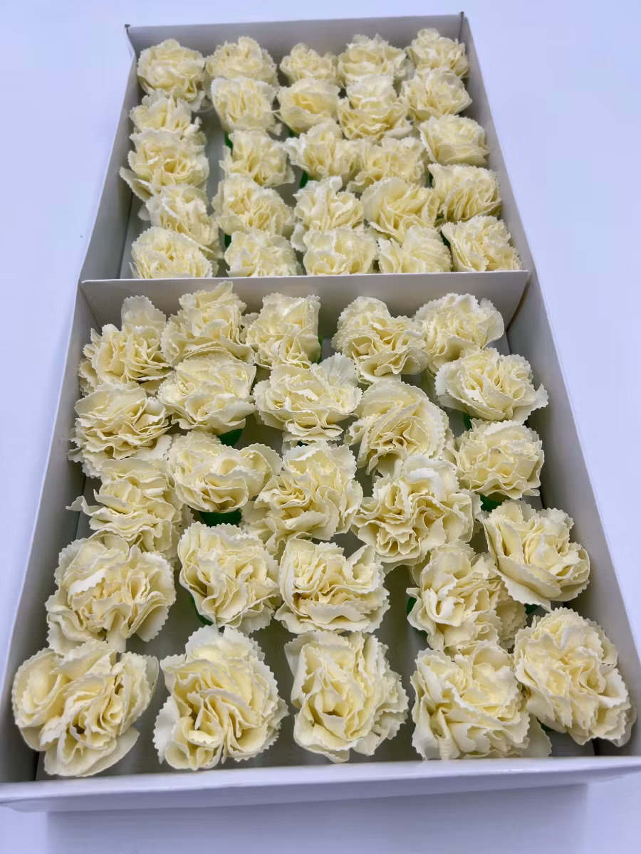 flori de săpun — garoafe galben deschis, 50 de capete