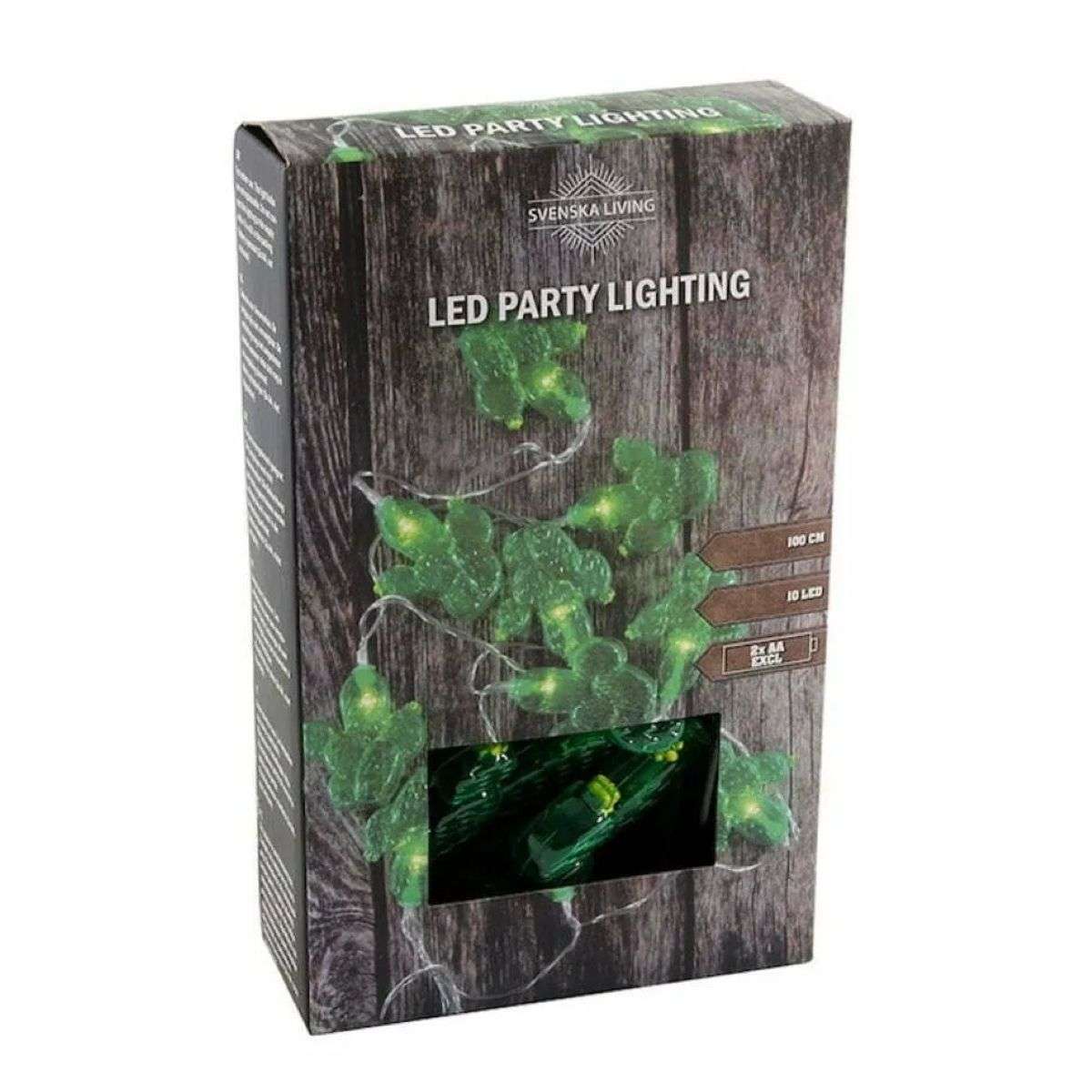 decor Black Friday — ghirlandă luminoasă cu 10 becuri LED, interior și exterior