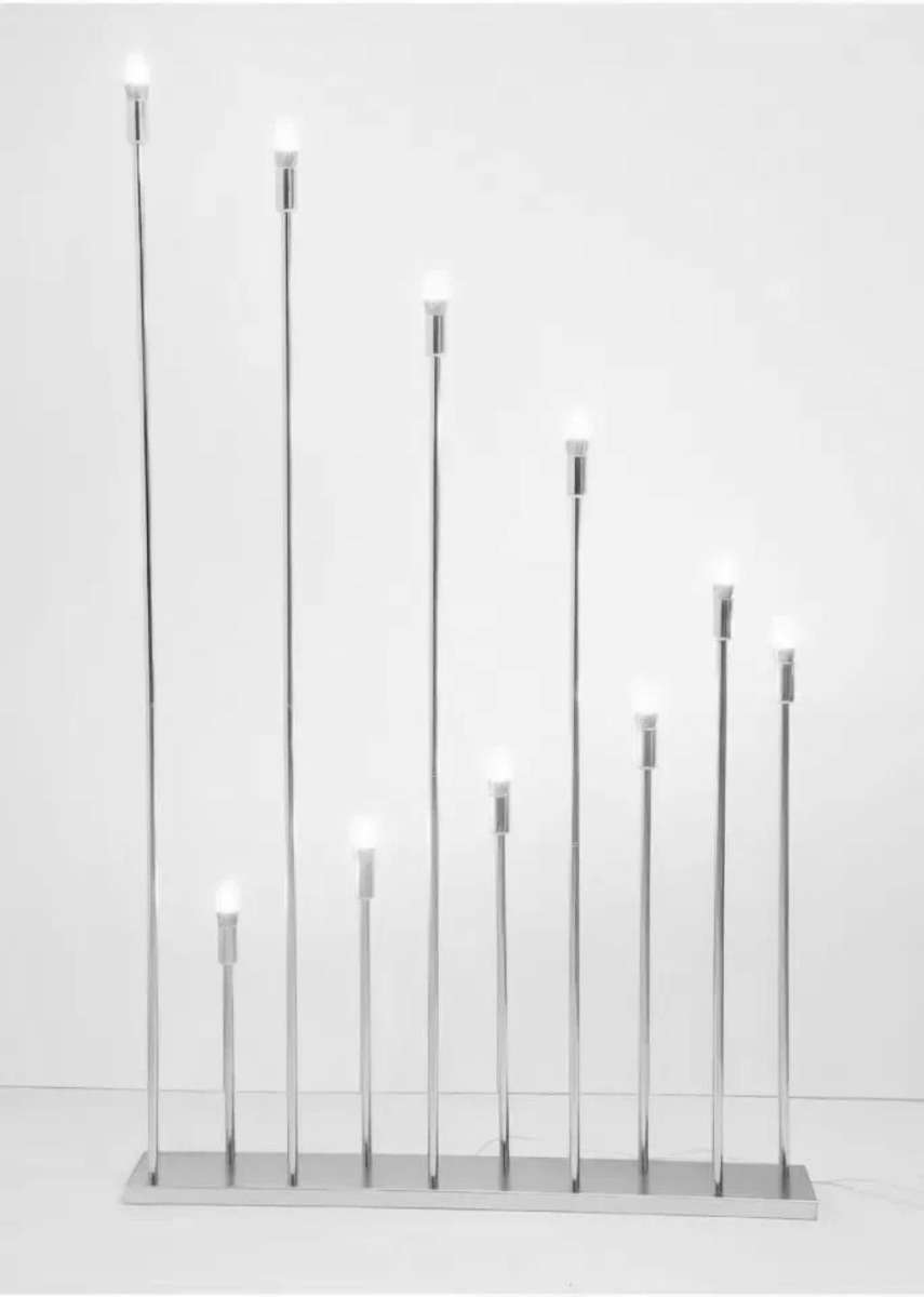 mobilier de evenimente — lampadar decorativ cu 10 tije argintii