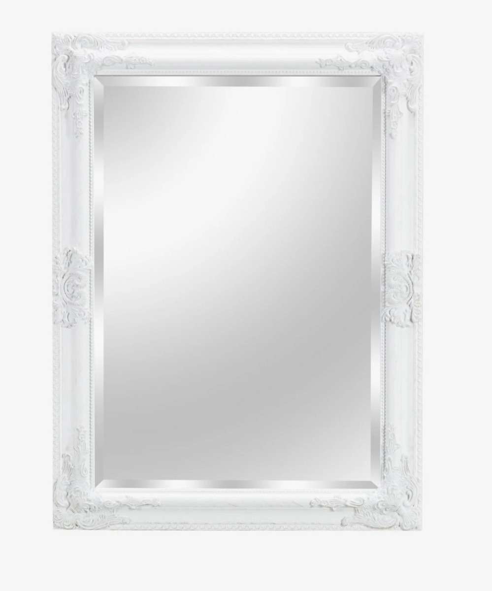 mobilier de evenimente — oglindă clasică albă de 70×90 cm