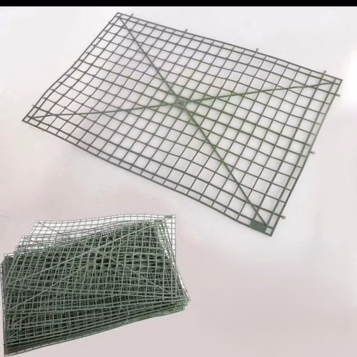 decor de nuntă — plasă verde suport de 60x40 cm pentru panouri florale
