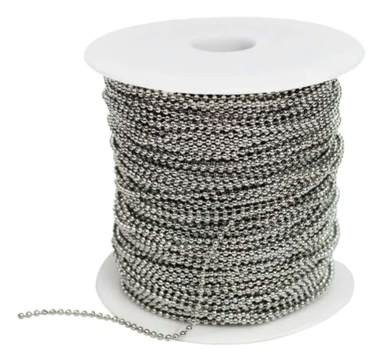 decor de botez — rolă cu mărgele tip perlă de 4 mm, argintii