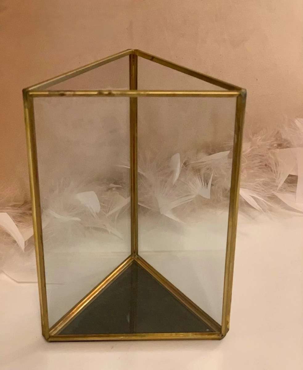 flori artificiale — terariu decorativ din sticlă de 14 cm