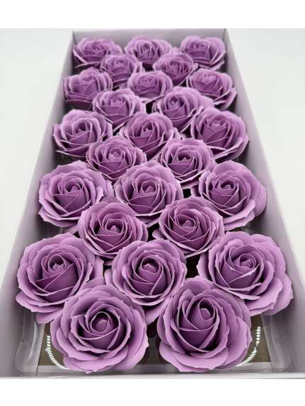 Trandafiri de sapun parfumat S5 Dark Light purple cutie 25 de flori
