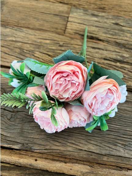 Ranuncul 2061 Roz buchet 7 fire