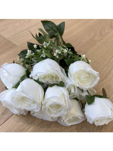 Trandafiri 2070 Alb buchet 12 fire