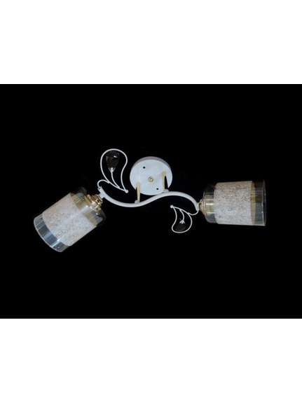 Lustra metal 9864/2, 2 x E27, White + Transparent White Glass