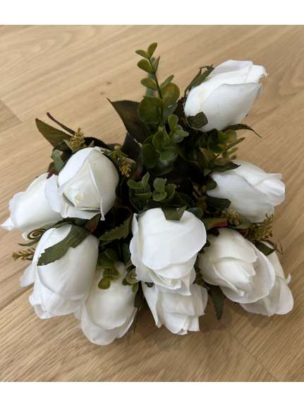 Trandafiri A122 Alb buchet 12 fire