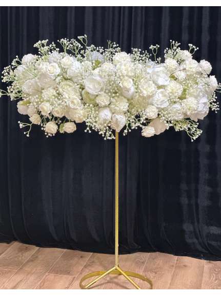 Aranjament "LUXURY" – Diametru 80 cm cu Suport Metalic Auriu