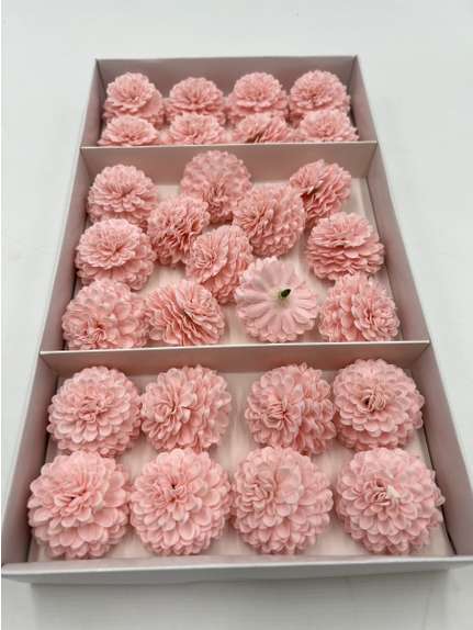 Crizantema de sapun roz cutie 28 de capete