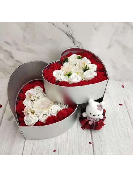 Cutie inimă – cod 7491, Argintiu