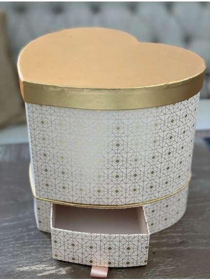 Cutie inima cu sertar – cod 5492 Alb