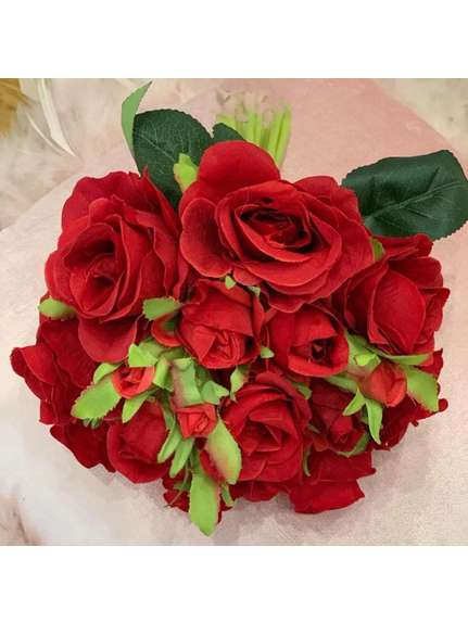 Trandafiri FL010 Rosu buchet 18 fire