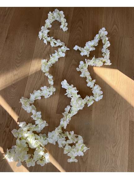 Set 2 ghirlande hortensie visteria Alb