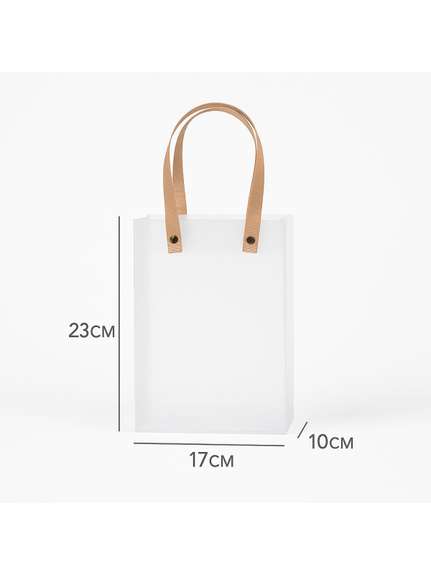 Poseta din plastic transparent cu maner Maro – 10×17×23 cm