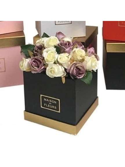 Set 3 cutii pătrate – cod W6846, Negru