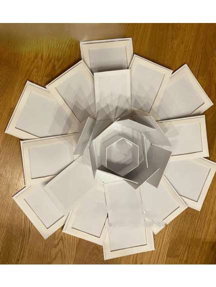 Set 5 cutii suprise box pentru fotografii cod 5032 - Alb