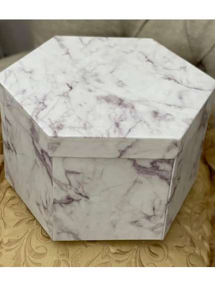 Set 5 cutii suprise box pentru fotografii cod 5032 - Alb marmorat