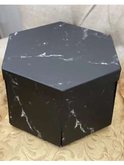 Set 5 cutii suprise box pentru fotografii cod 5032 - Negru marmorat