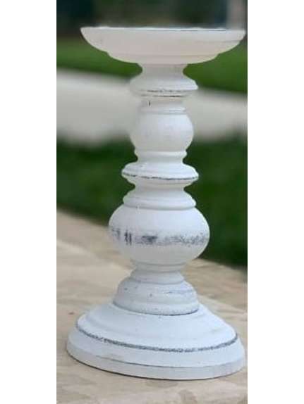 Sfesnic lemn 6303 Alb 20 cm