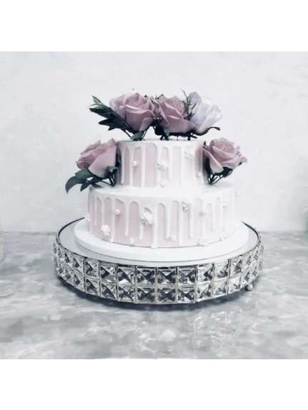 Suport Prajituri/Tort Candy Bar – Cod CR1828 – Argintiu, 45 cm