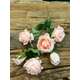 Trandafiri crenguta 2033 Pink material textil 6 capete