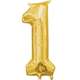 Balon Folie Cifră 1 – Auriu, 41 cm
