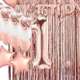 Balon Folie Cifră 1 – Rose Gold, 100 cm
