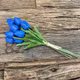 Lalele silicon Blue buchet 10 fire