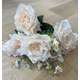 Trandafiri organza F4016 Crem buchet 11 fire