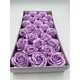 Trandafiri de sapun parfumat S5 Lilac cutie 25 de flori
