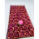 Trandafiri de sapun sidefati Gradient Lotus cu praf de sclipici cutie 50 de flori