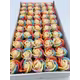 Trandafiri de sapun parfumat premium Rainbow sampanie -7culori cutie 50 de flori