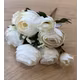 Ranuncul 303 Alb buchet 5 flori mari 4 mici