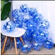 Set 50 Baloane Latex – Transparente cu Confetti Albastru (30 cm)
