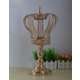 Suport lumanare coroana CS042 Auriu mare 46 cm