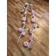 Ghirlanda creanga alba cu flori roz 200 cm